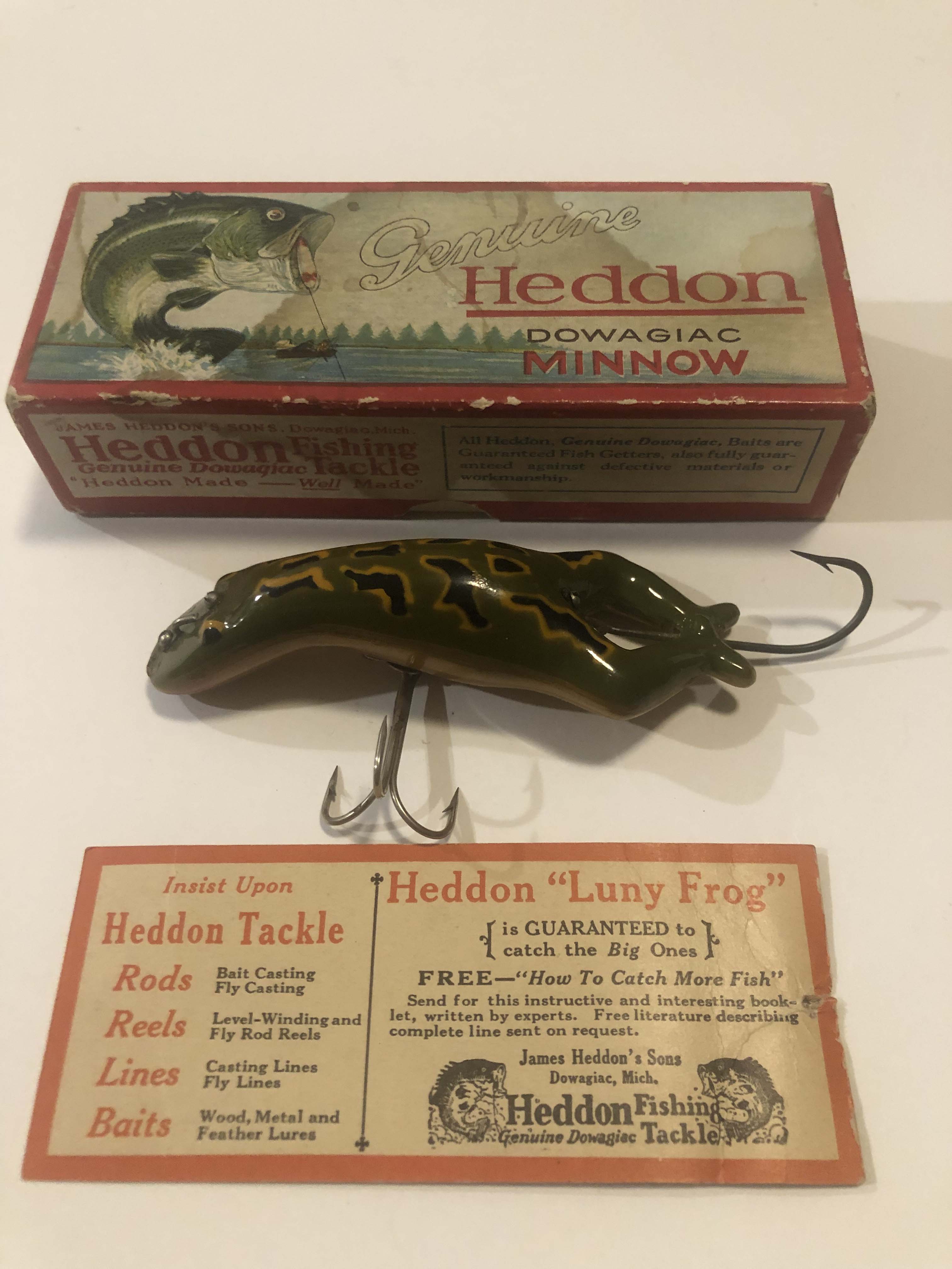Sold at Auction: VINTAGE HEDDON LUNY FROG LURE
