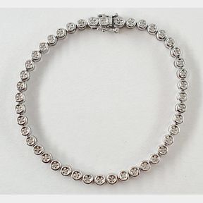 9CTWHITE GOLD BRACELETWITH 0.250CT DIAMONDS - 51929/3461
