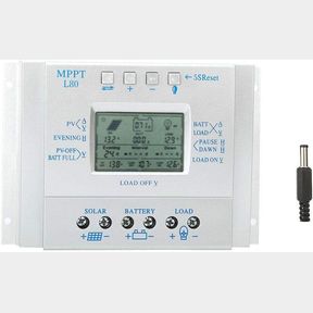 80A SOLAR CHARGE CONTROLLER, MPPT L-80 LCD DISPLAY PWM PHOTOVOLTAIC SOLAR MPPT CHARGE CONTROLLER REGULADOR 12V/24V, SOLAR PANEL BA