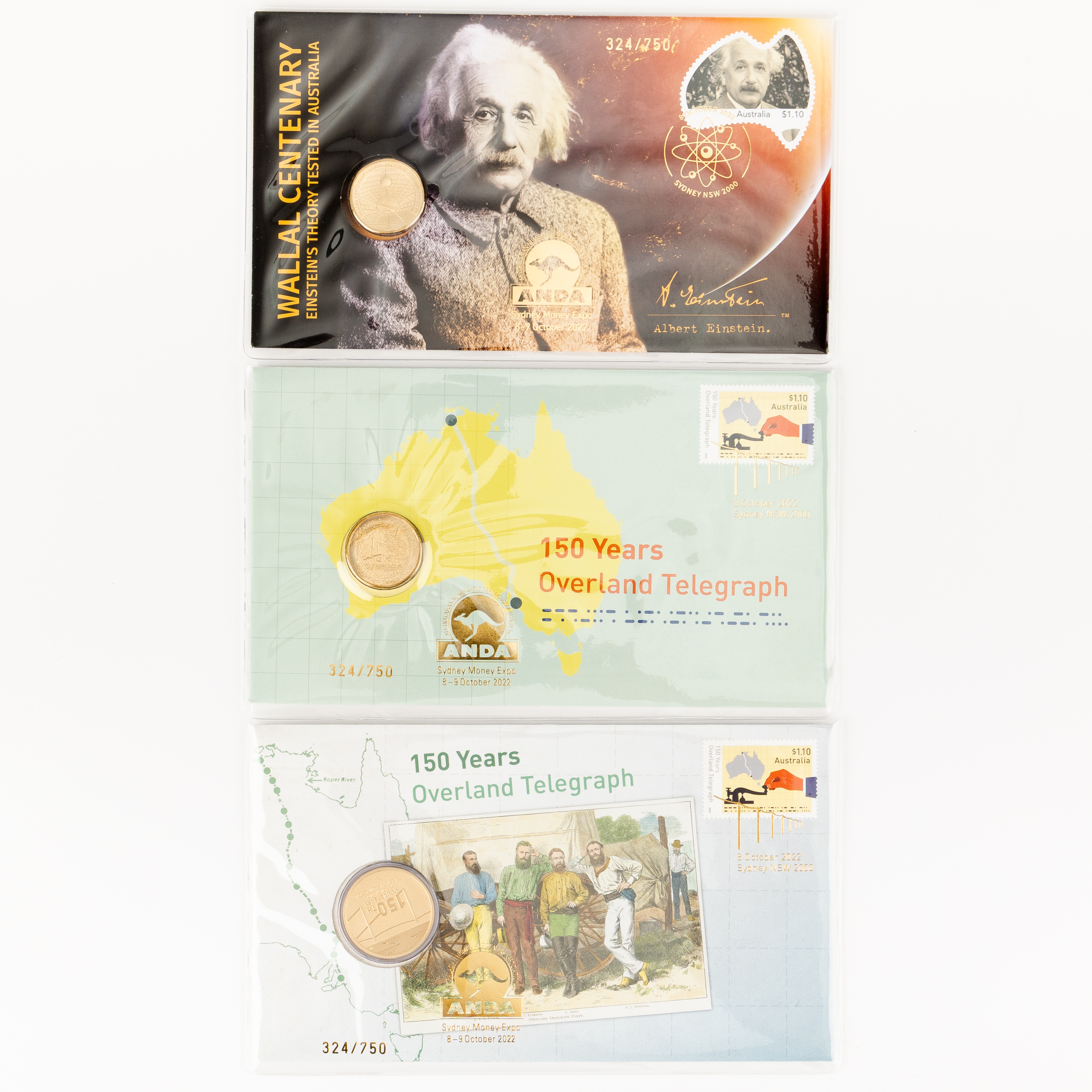 173 · Overland Telegraph & Wallal Centenary, One Dollar, 2022,  UNC