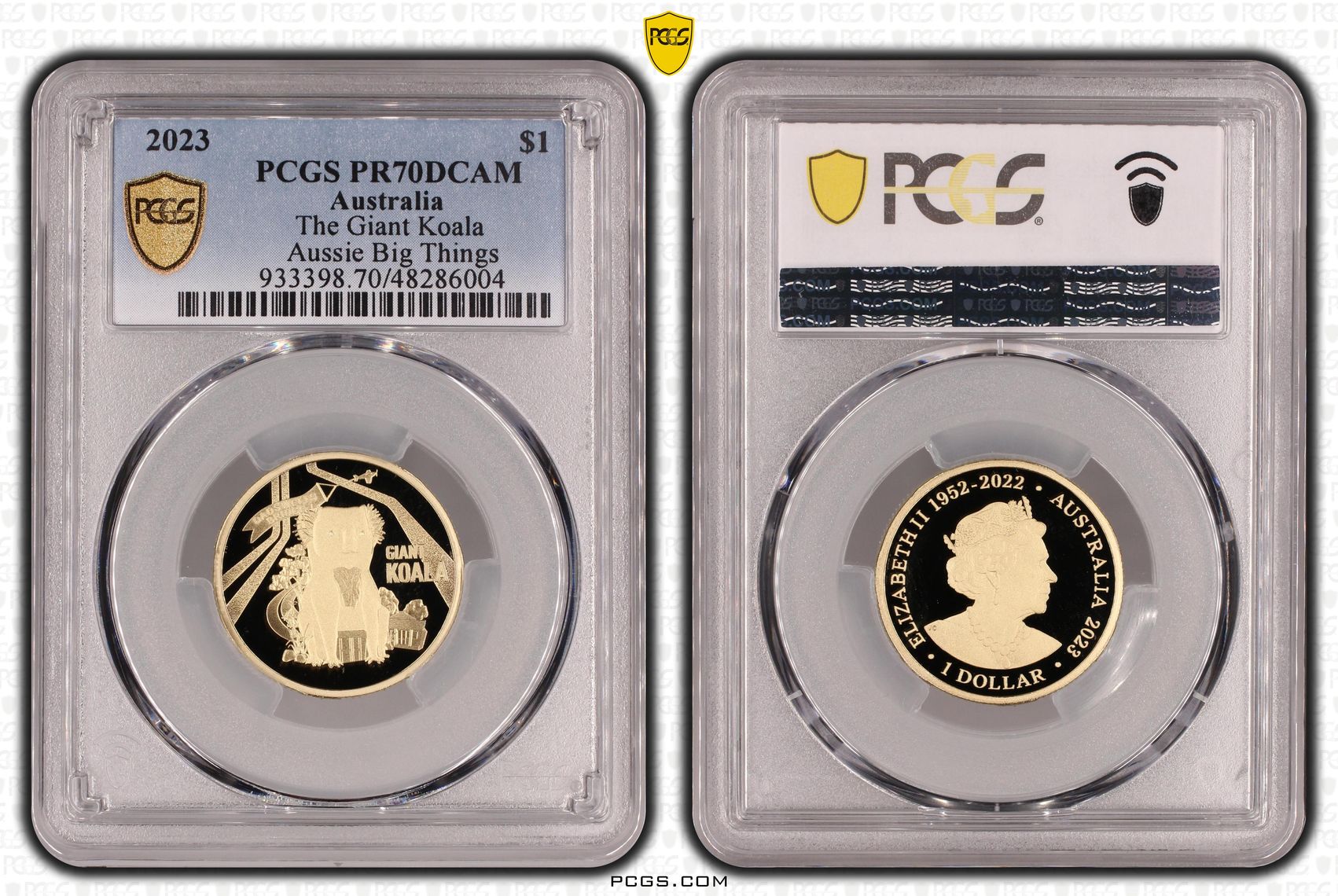 The Giant Koala Aussie Big Things, POP 8/0, One Dollar, 2023, PCGS PR70DCAM