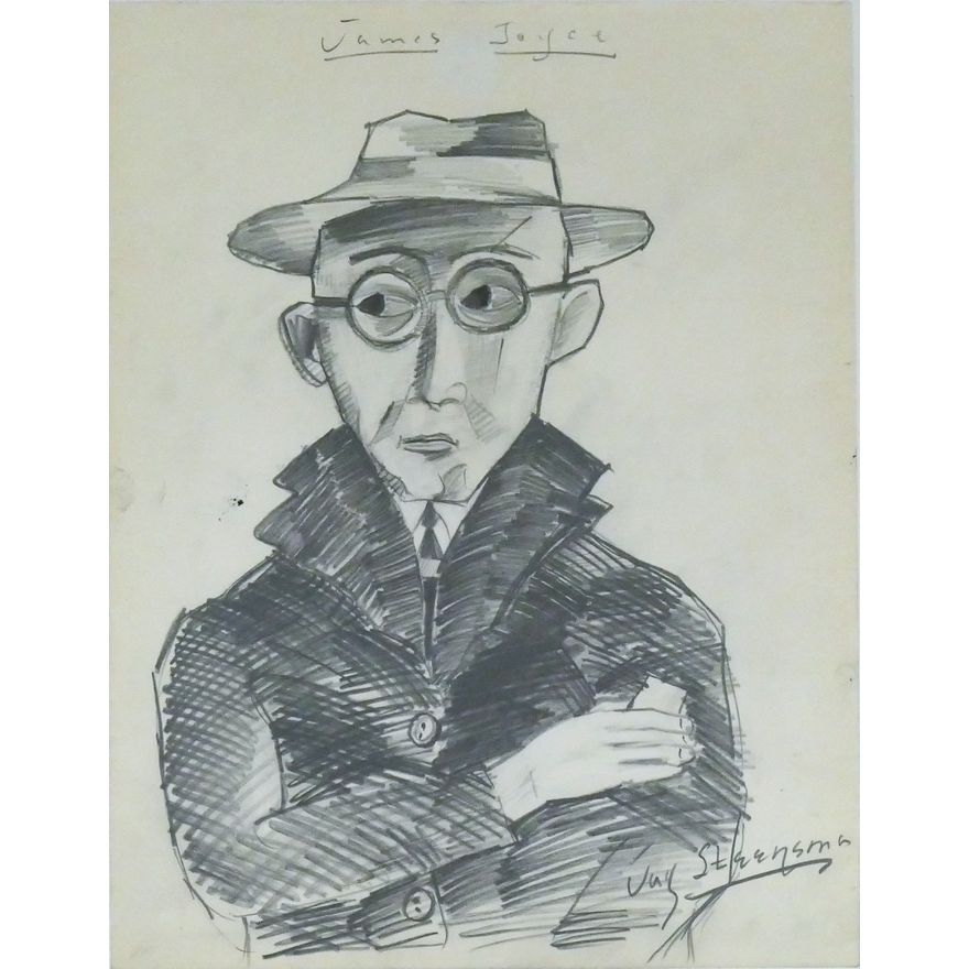 Jay Steensma ''James Joyce Portrait'' Graphite on Paper