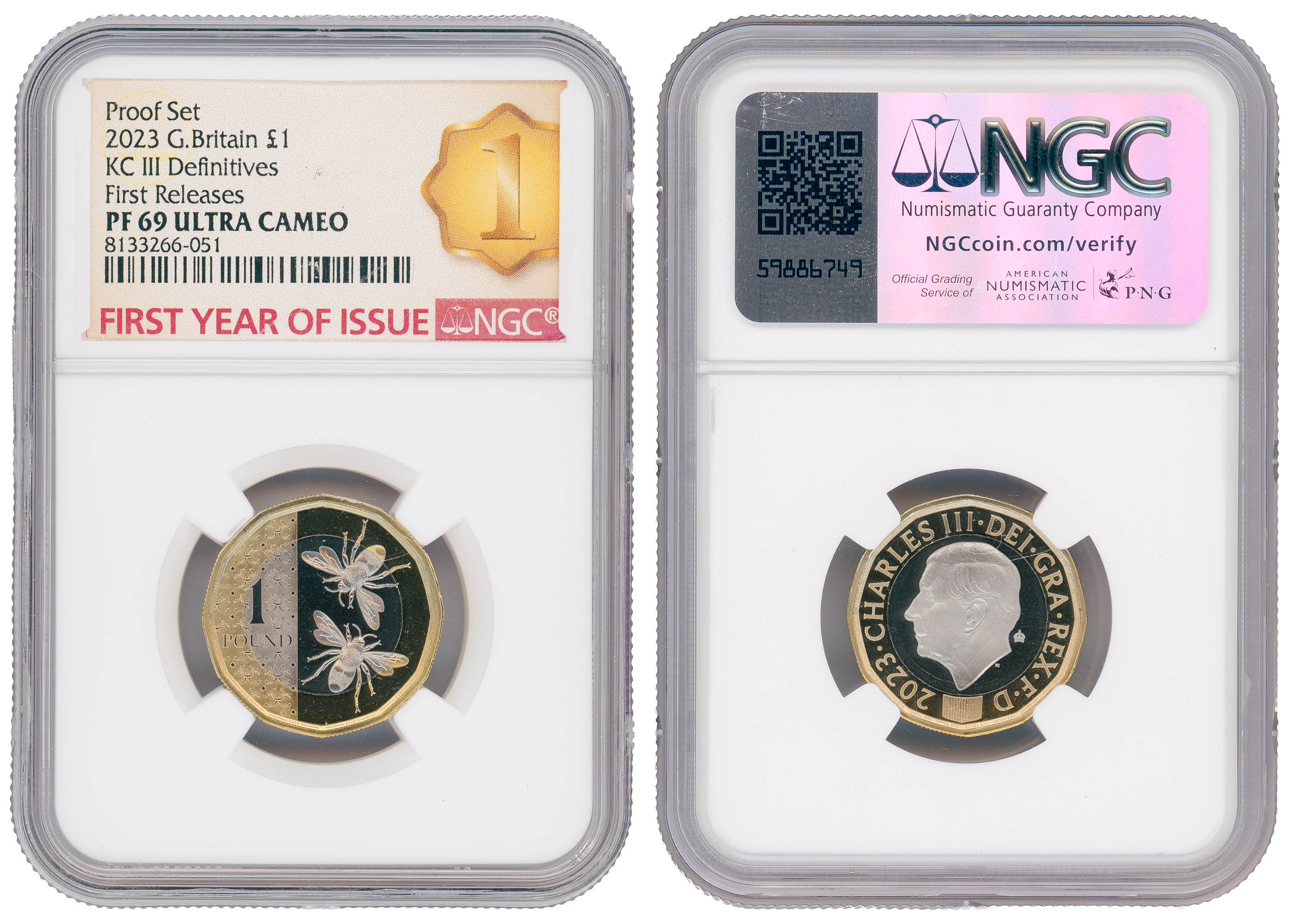 Great Britain, Charles III, One Pound, 2023, NGC PF 69 ULTRA CAMEO
