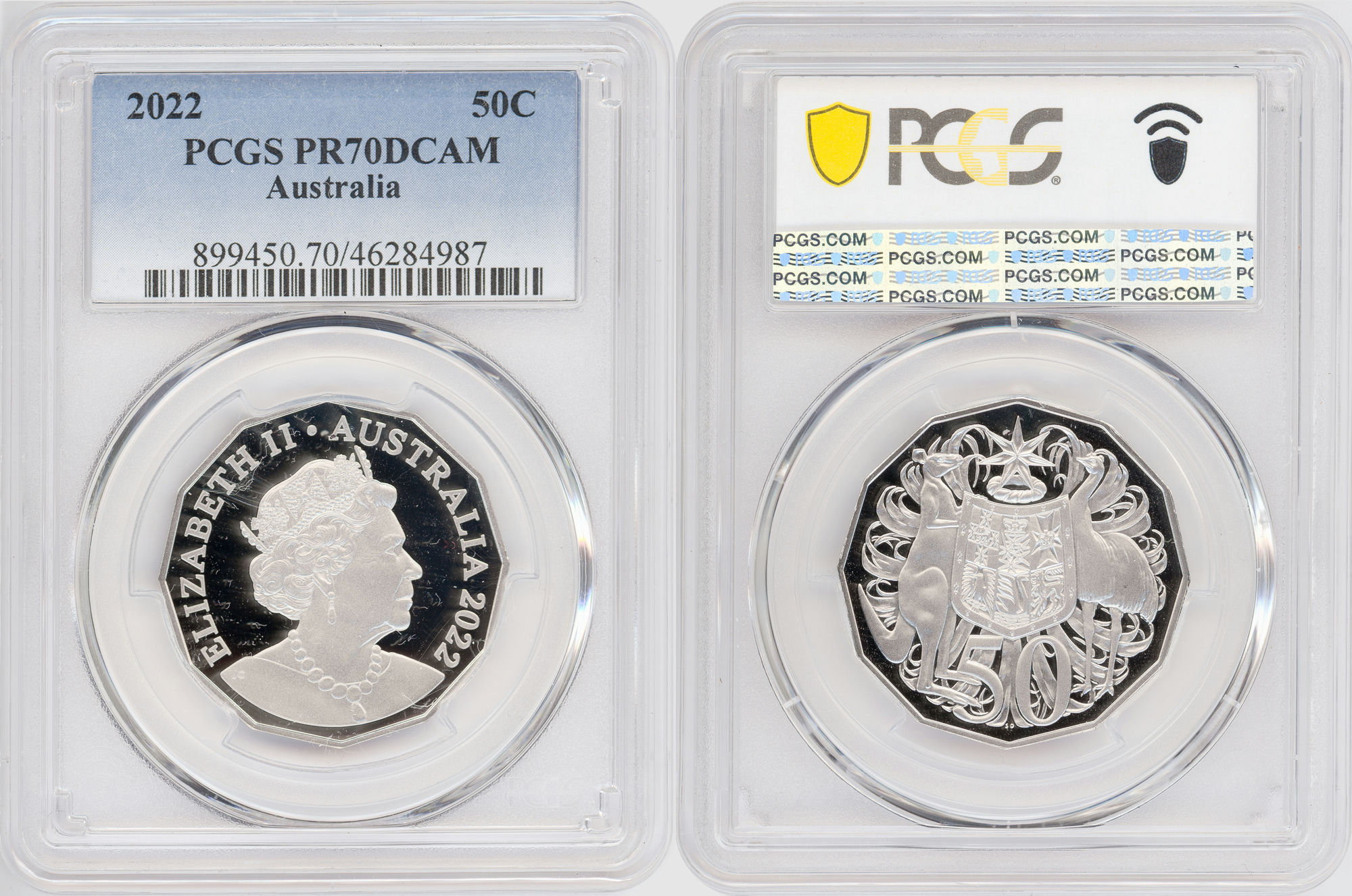 Fifty Cent, 2022, PCGS PR70DCAM
