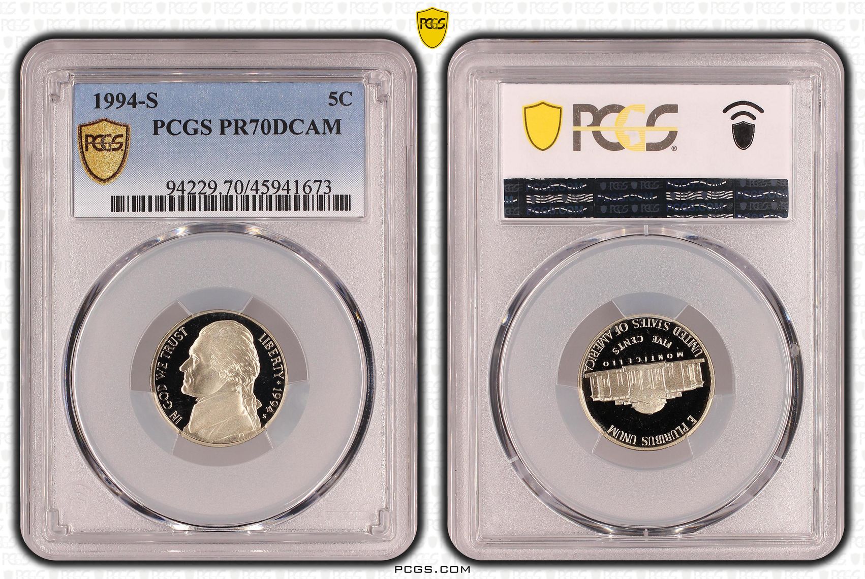 The United States of America, Five Cent, 1994-S, PCGS PR70DCAM