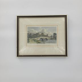 Antique Engraving by W. Westall - Greta Hall and Keswick Bridge