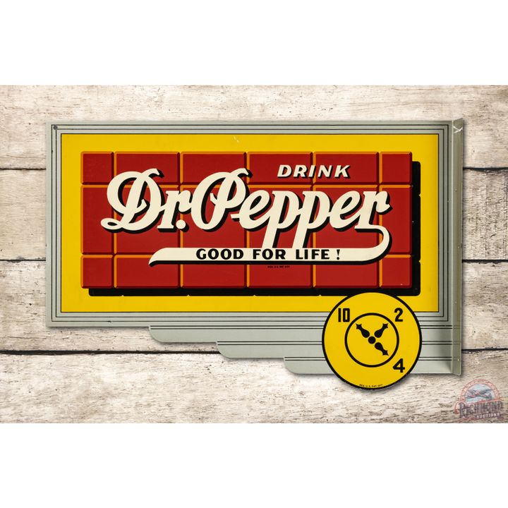 Dr. Pepper 10-2-4 Good For Life Tin Flange Sign