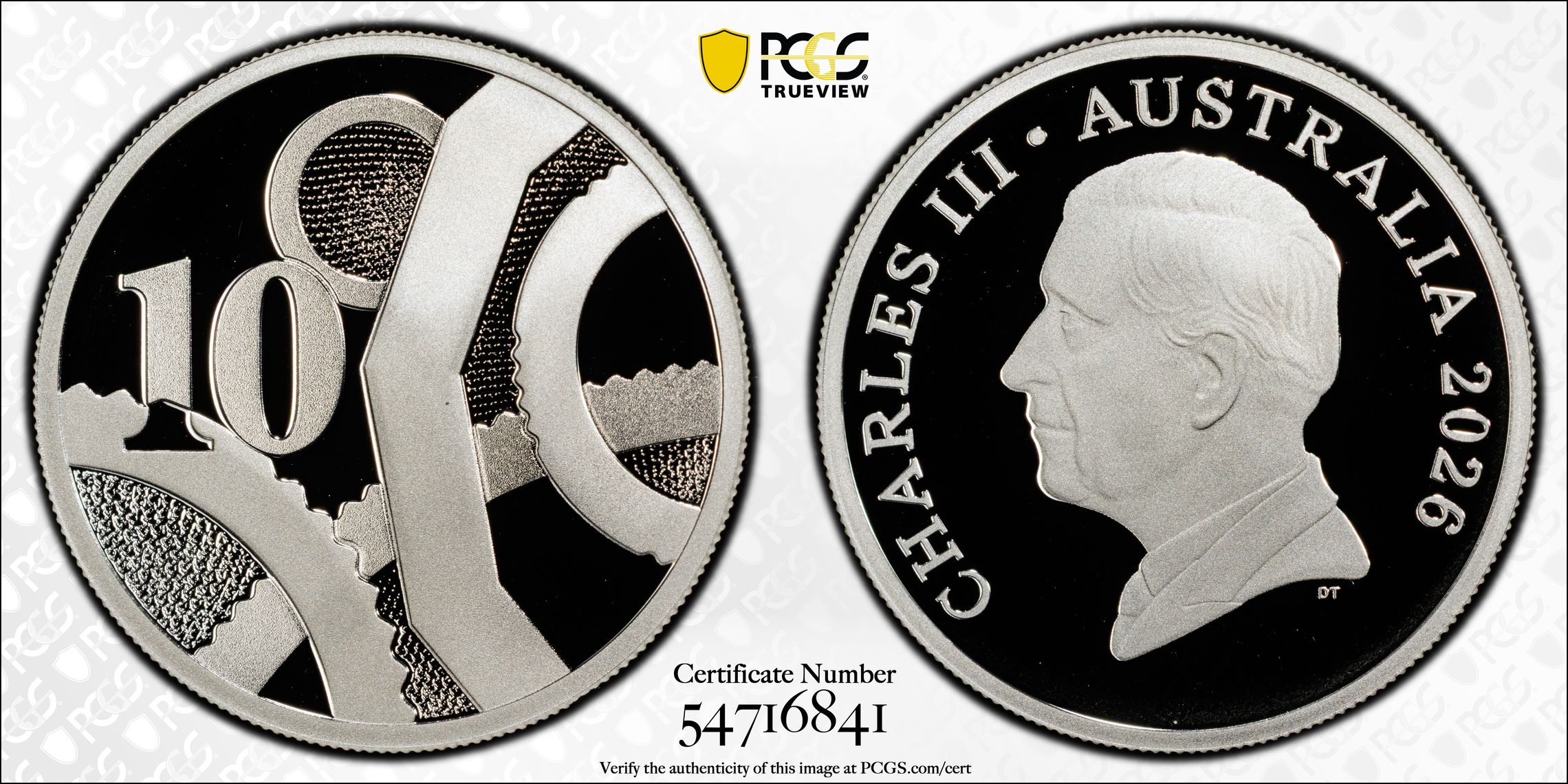 Decimal Currency 60th Anniversary Silver, Ten Cents, 2026, PCGS PR69DCAM