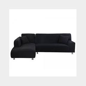 Fine Living L Shape Couch Cover - Grey - Black | SM 51679/4706 B6 (S2)
