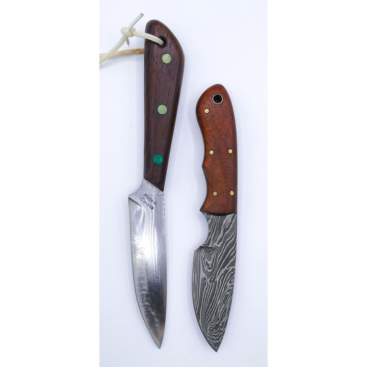 2pc Custom Made Sheath Knives - Russell Belt Knife