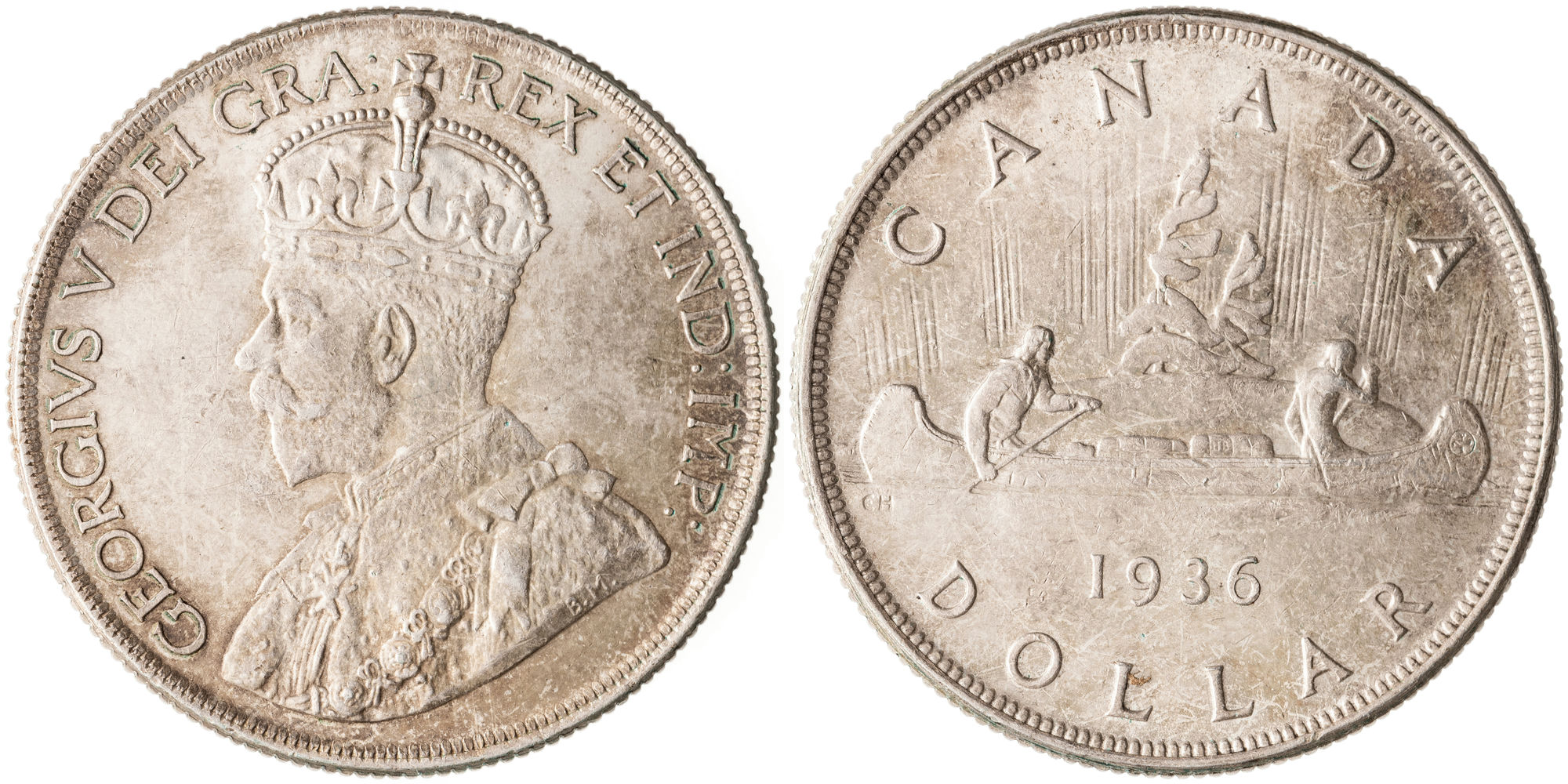 Canada, George V, One Dollar, 1936, aUNC
