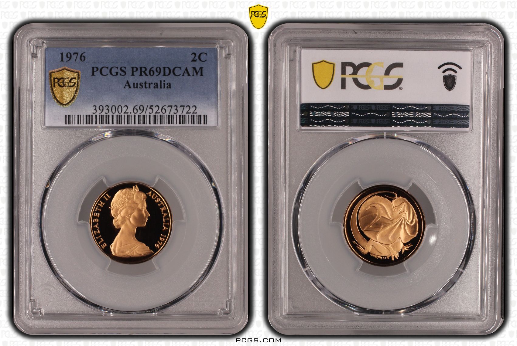 Two Cent, 1976, Pcgs Pr69dcam
