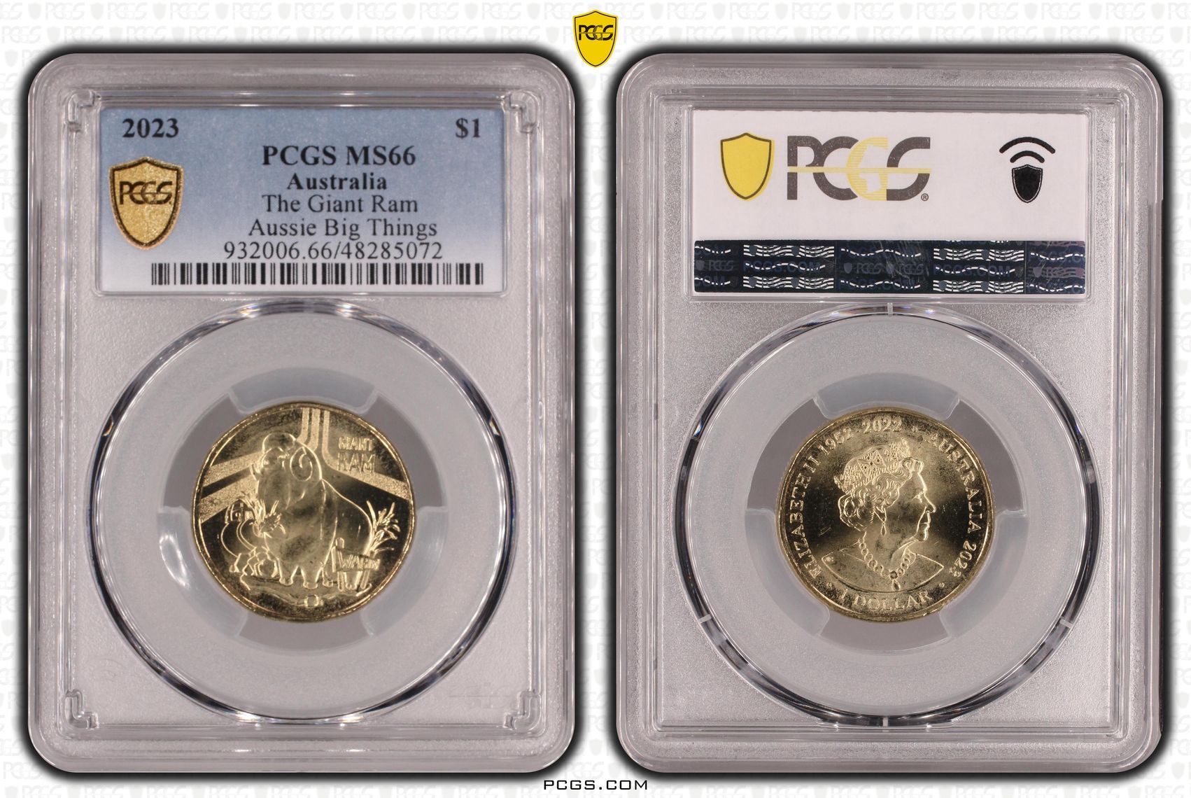 The Giant Ram Aussie Big Things, One Dollar, 2023, PCGS MS66
