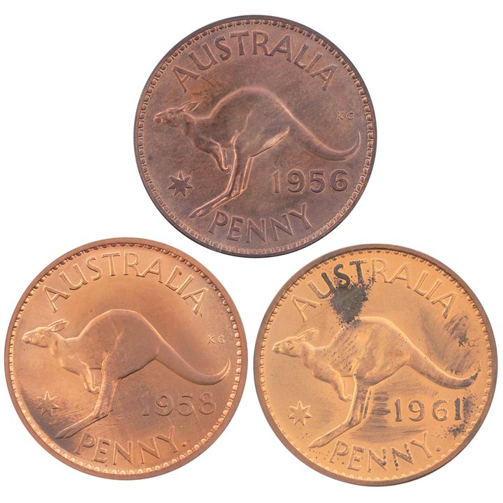 Elizabeth II, Penny, 1950 - 1960,  aFDC