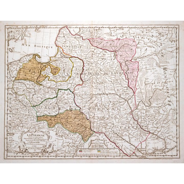 Guillaume de l’Isle | La Pologne dresee sur ce qu'en ont donne Starovolsk, Beauplan, Hartknoch...