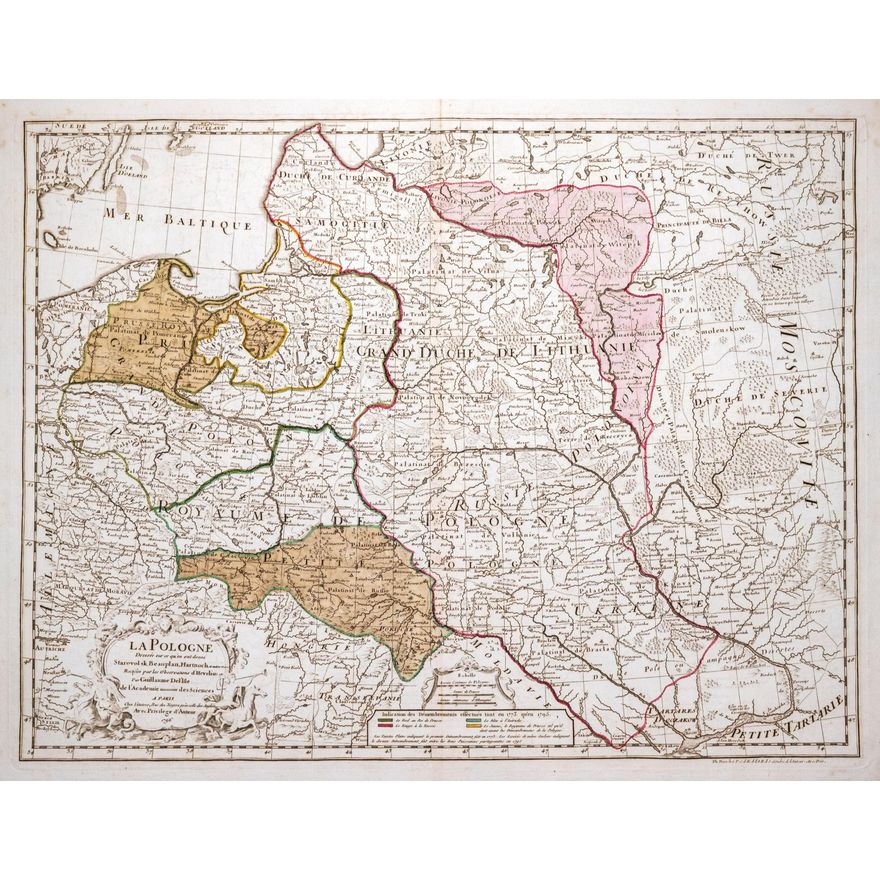 Guillaume de l’Isle | La Pologne dresee sur ce qu'en ont donne Starovolsk, Beauplan, Hartknoch...