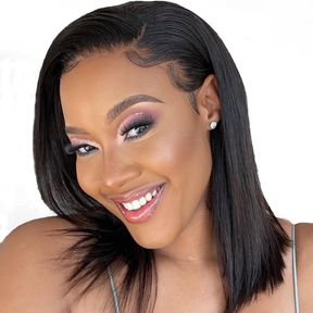 Virgin Human Hair Glueless Full Frontal Wig 14inch |