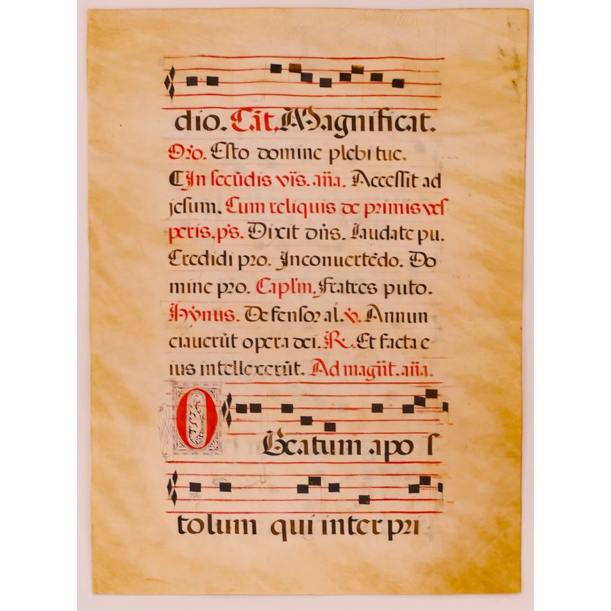 Italian 17th Century Antiphonal Page- 19x15''