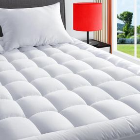 KING KING MATTRESS PAD QUILTED FITTED MATTRESS COVER PILLOW TOP MATTRESS TOPPER BREATHABLE MATTRESS PROTECTOR WITH 8-21 INCH DEEP