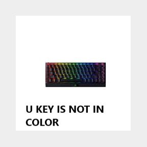 Razer BlackWidow V3 Mini HyperSpeed Gaming Keyboard (Yellow Switch) - US-(U KEY IS NOT IN COLOR) | SJ 51663/20943 B8 (S6)