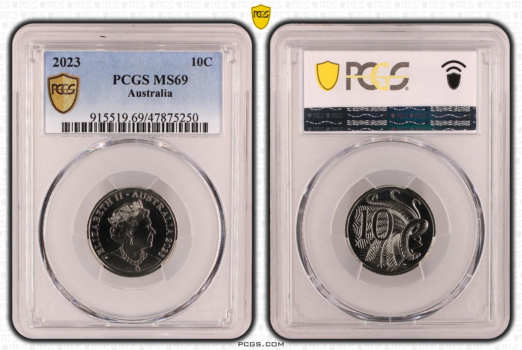 Ten Cent, 2023, PCGS MS69