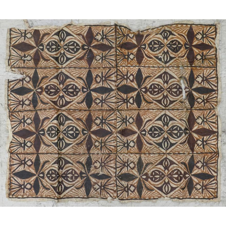 Antique Hawaiian Tapa Cloth 3'6''x4'6'' Approx.
