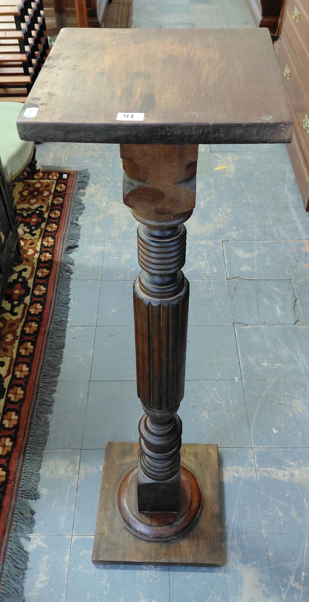 91 · WOODEN PEDESTAL