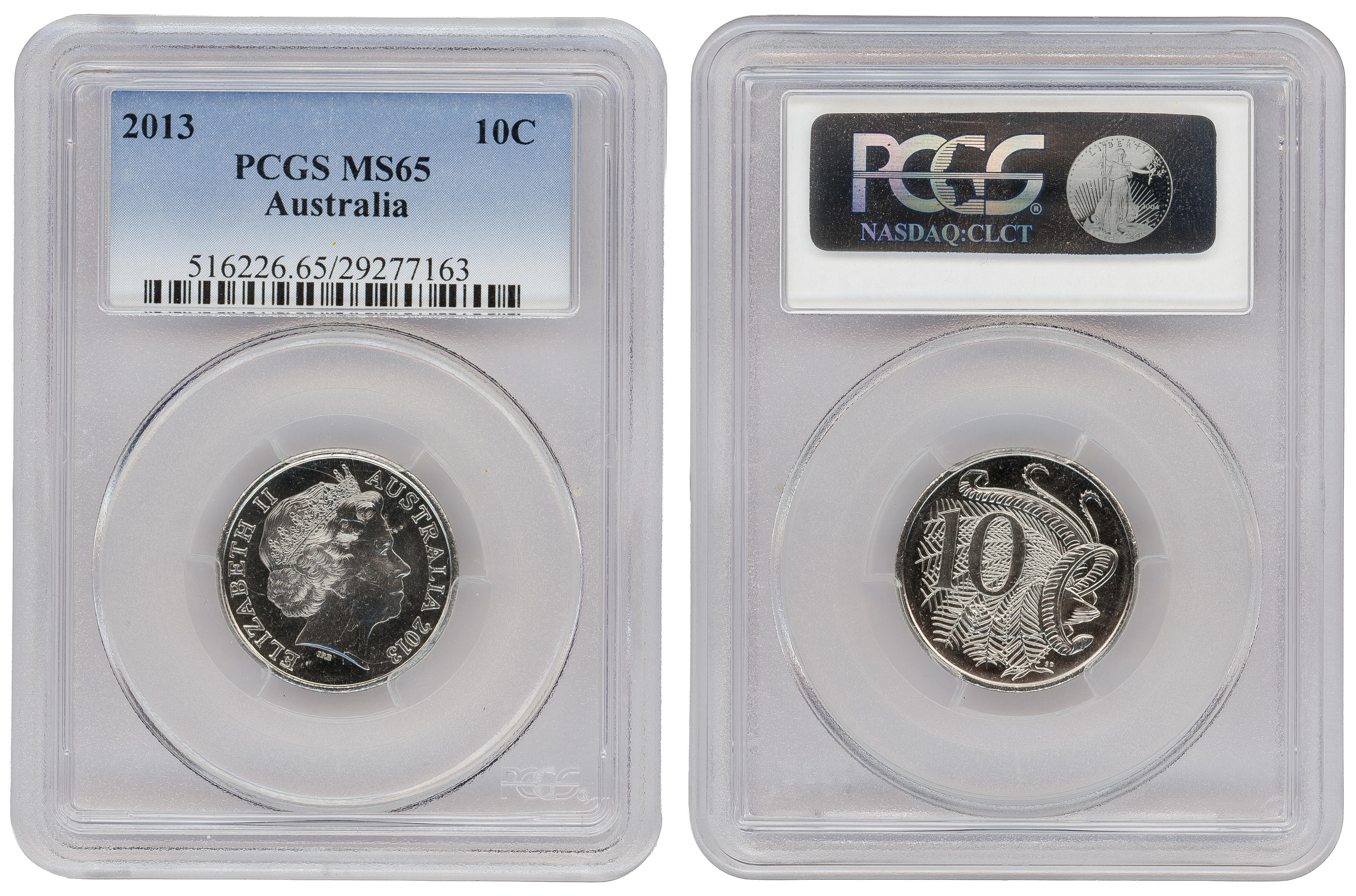 Ten Cent, 2013, PCGS MS65