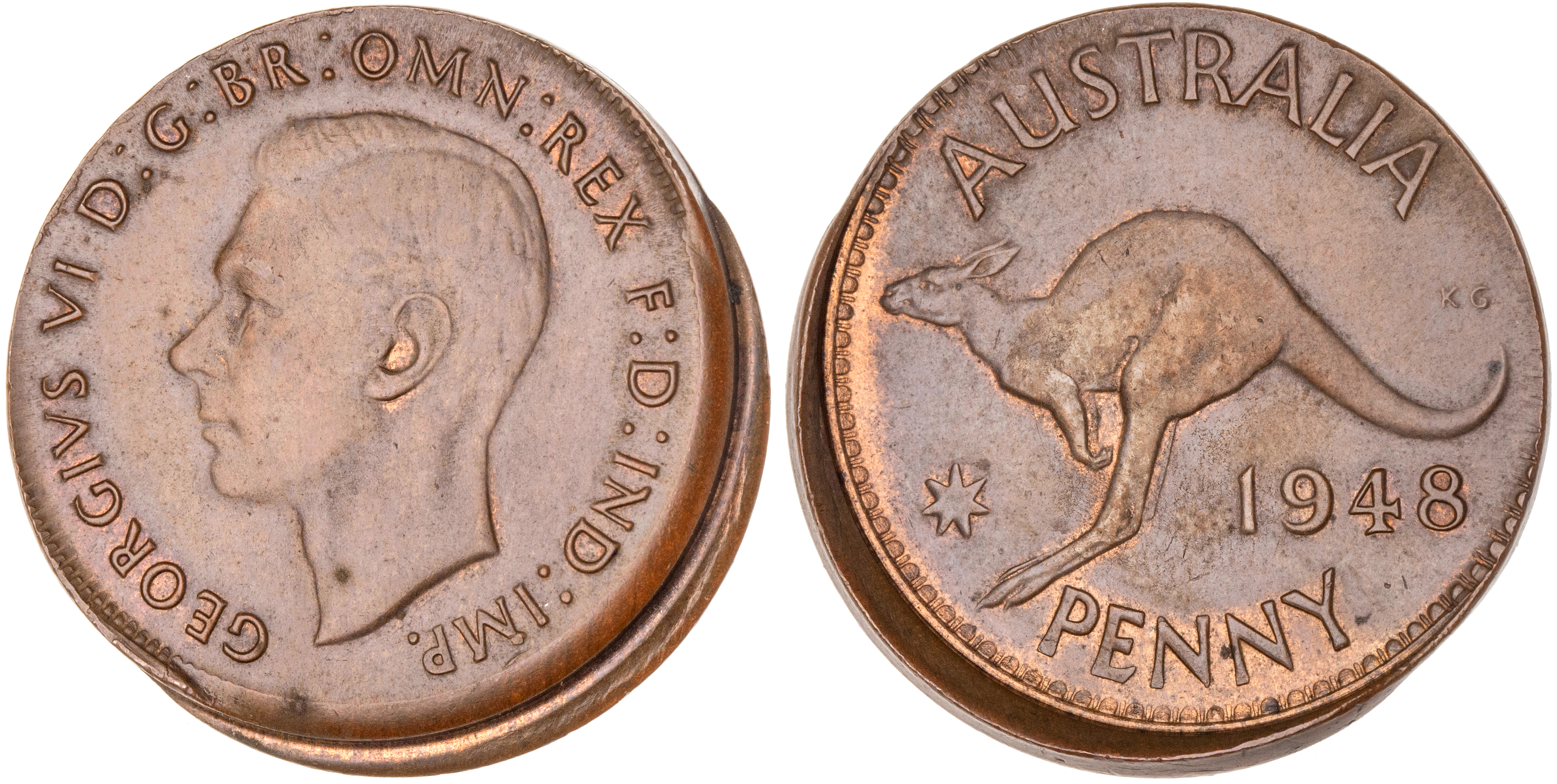 George VI, Penny, 1948, UNC
