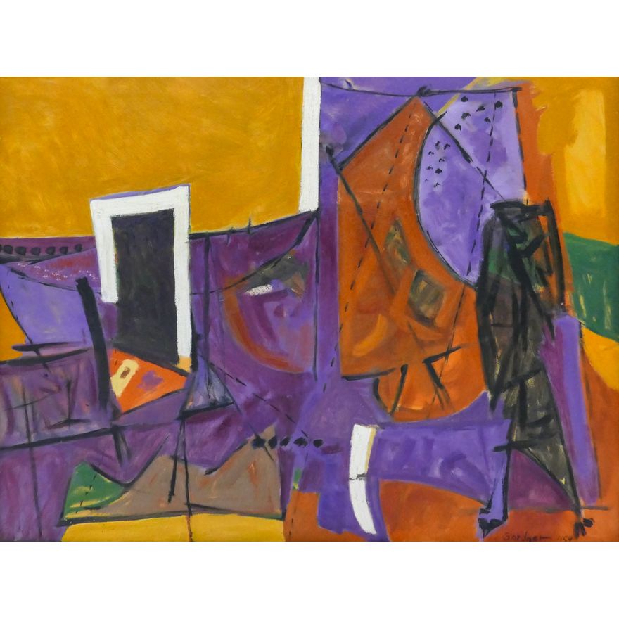 Byron Gardner ''Untitled'' (Abstraction) 1954 Oil