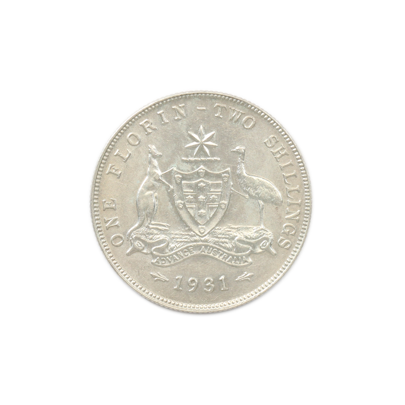 1049. · George V, Florin, 1931, UNC