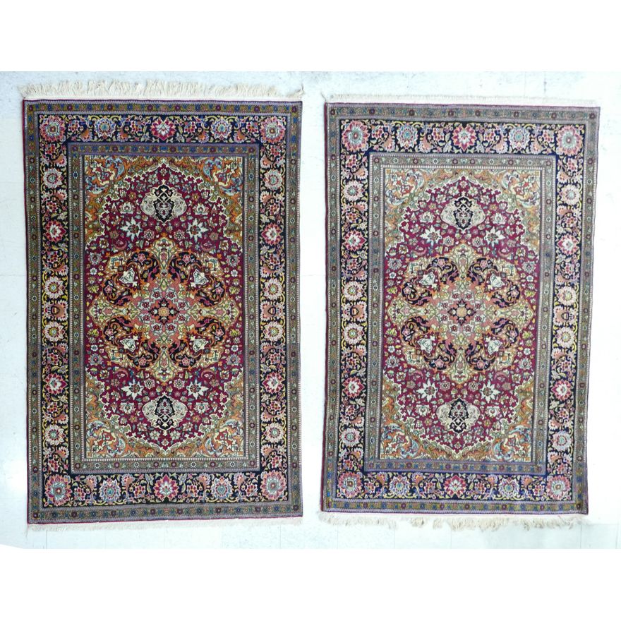 Pair Isphahan Dozar Oriental Rugs