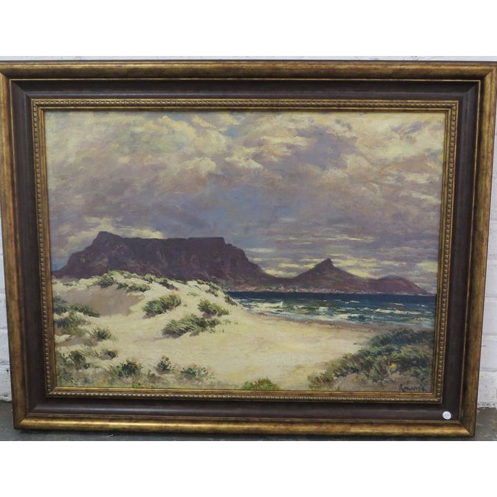 EDWARD ROWORTH - OIL ON CANVAS - TABLE MOUNTAIN