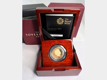 2015 ELIZABETH II '4th PORTRAIT' PROOF GOLD SOVEREIGN