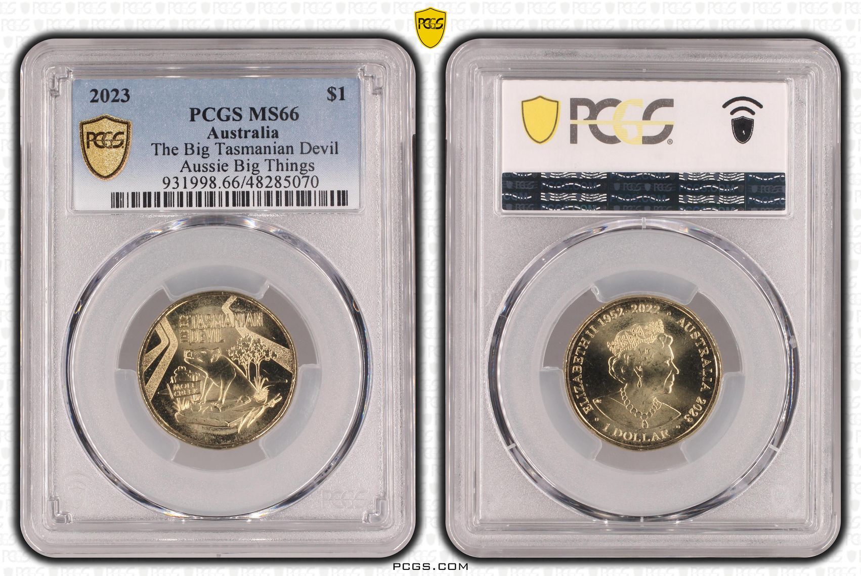 The Big Tasmanian Devil Aussie Big Things, One Dollar, 2023, PCGS MS66