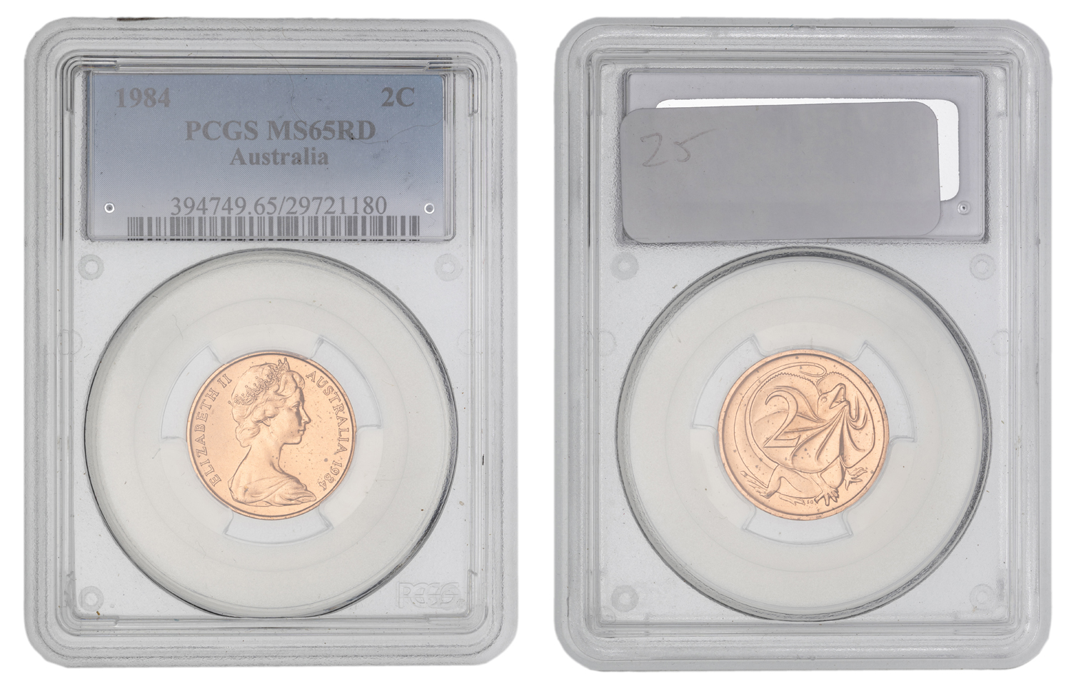 Elizabeth II, Two Cent, 1984, PCGS MS65RD