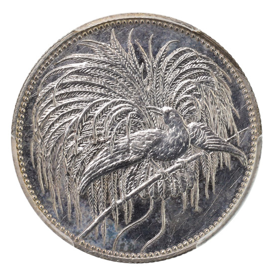 最高 ドイツ領ニューギニア 1894年 1マルク銀貨 極楽鳥 1894(A) 旧貨幣 