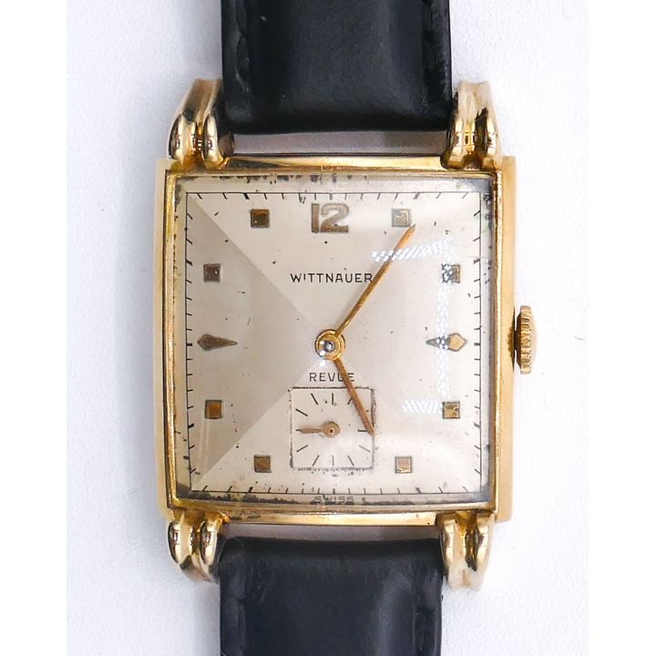Vintage Men's 14k Wittnauer Masonic Wrist Watch 26mm