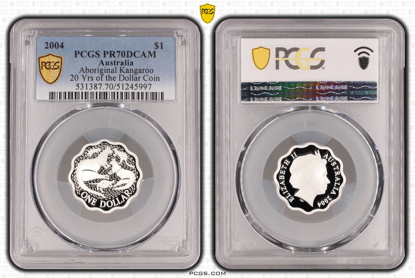 Aboriginal Kangaroo, One Dollar, 2004, PCGS PR70DCAM