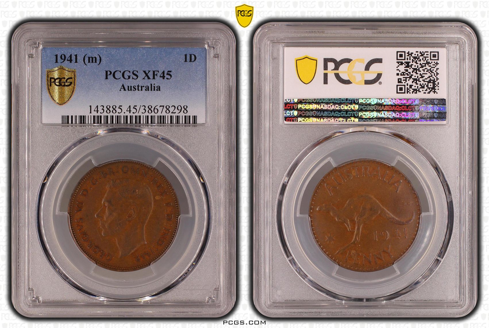 Penny, 1941, PCGS XF45BN