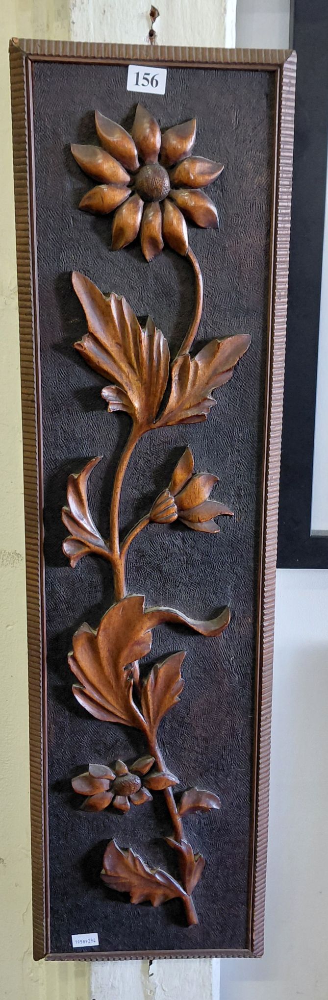 156 · CARVED TIMBER PLAQUE
