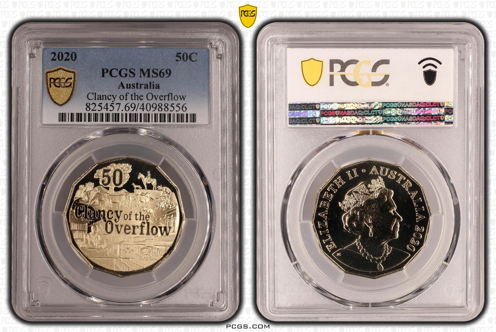 Clancy of the Overflow, Fifty Cent, 2020, PCGS MS69