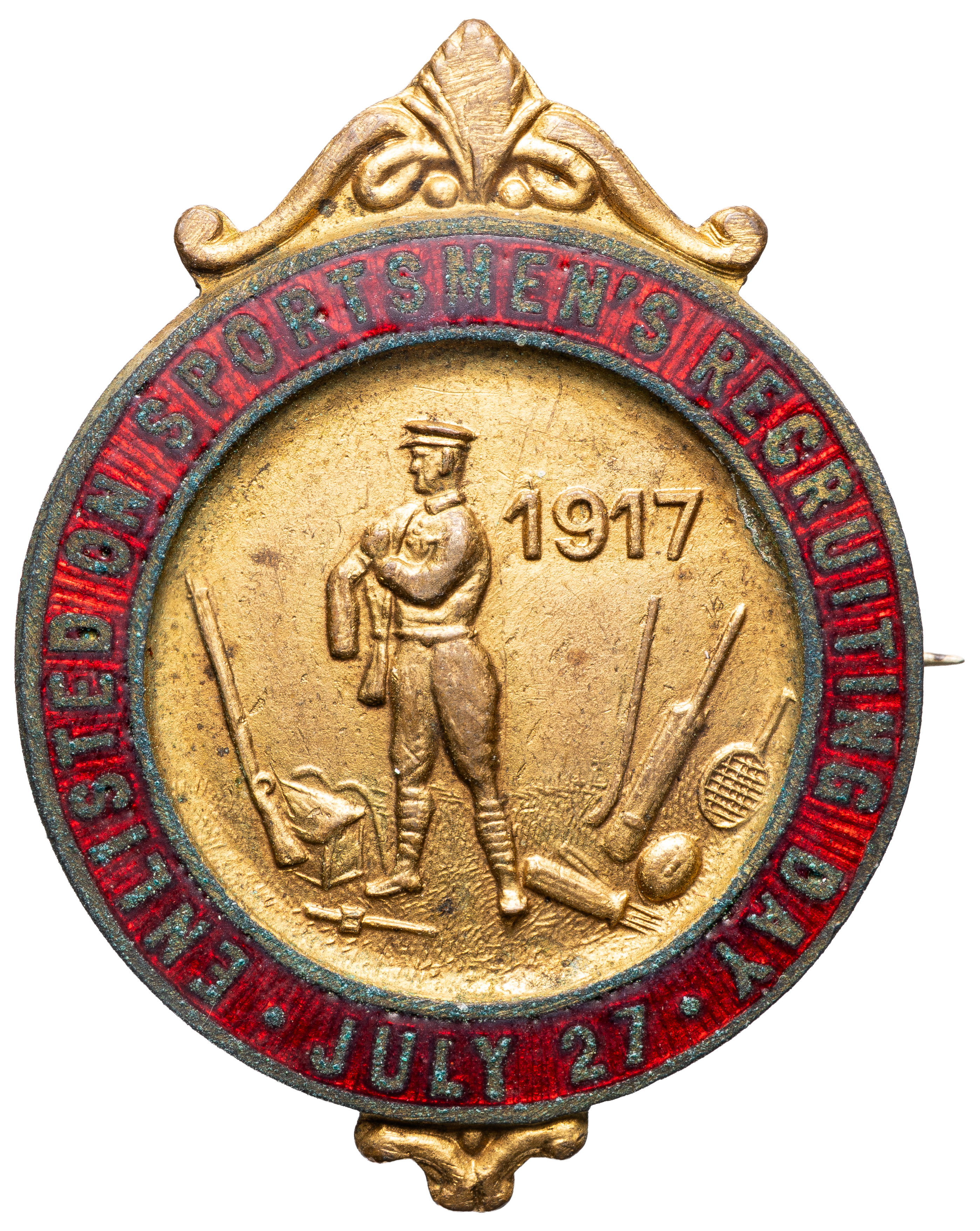 Enlisted on Sportsmen's Recruiting Day, July 27, 1917, VF