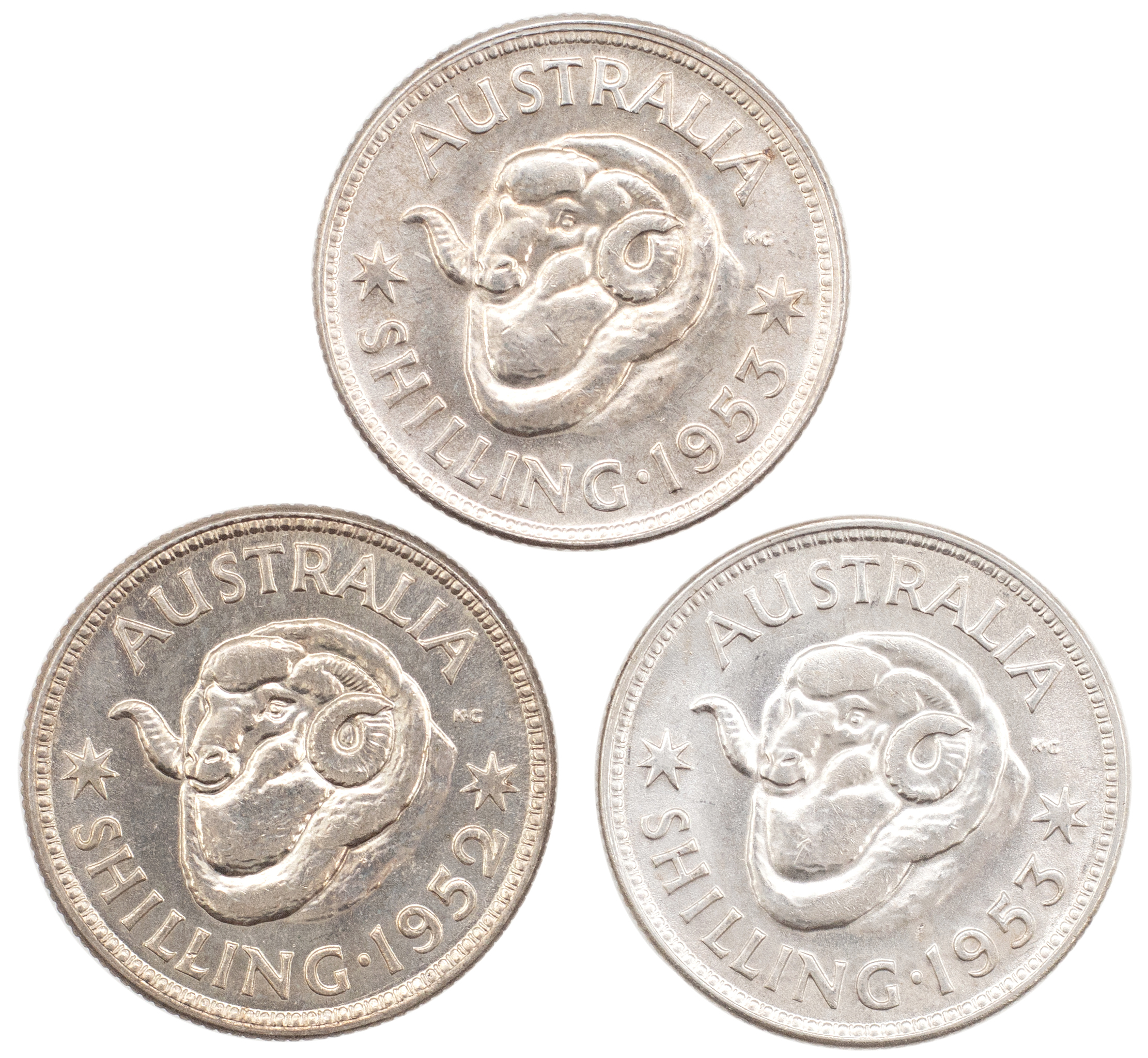 George VI - Elizabeth II, Shilling, 1952 - 1953, UNC