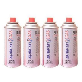 PACK OF 4 - SAFY GAS - BUTANE CANISTERS 227G - 52055/31491