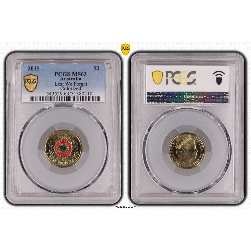 Lest We Forget Colorized, Two Dollar, 2015, PCGS MS63