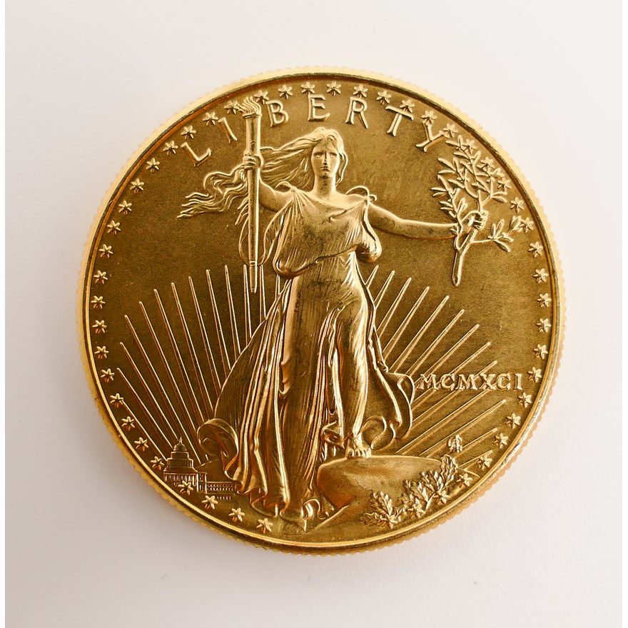 United States 1991 1 Oz Gold Eagle $50 Dollar Coin
