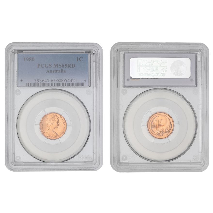 Elizabeth II, One Cent, 1980, PCGS MS65RD