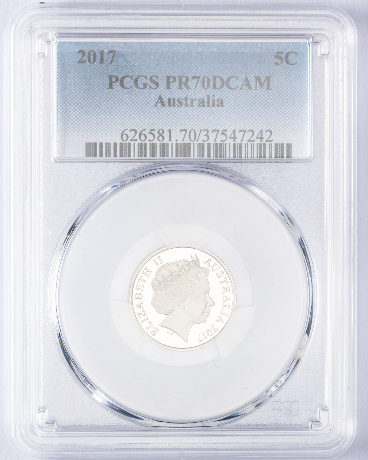 Elizabeth II, Five Cent, 2017, PCGS PR70DCAM
