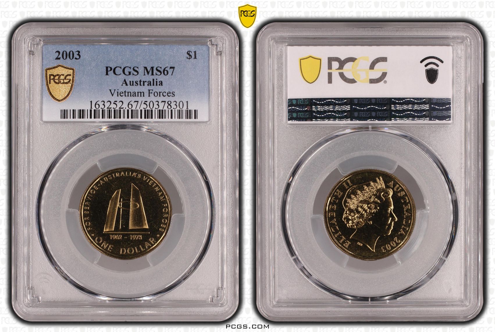 Vietnam Forces, One Dollar, 2003, PCGS MS67